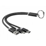 Кабель для зарядки 3-в-1 «Tres» черный