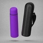 Термос «Ямал Soft Touch» с чехлом фиолетовый матовый