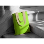 Сумка для шопинга «Steady» хлопковая с парусиновыми ручками, 260 г/м2 зеленое яблоко