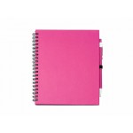 Блокнот LEYNAX с шариковой ручкой фуксия