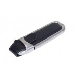 USB 2.0- флешка на 64 Гб с массивным классическим корпусом черный/серебристый