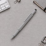 Ручка-стилус металлическая шариковая «Tool» с уровнем и отверткой