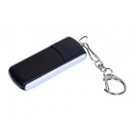 USB 2.0- флешка промо на 4 Гб с прямоугольной формы с выдвижным механизмом черный/серебристый