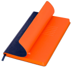 Ежедневник Ривер Сайд (River side) недатированный, синий/оранжевый (с упаковкой, со стикерами)