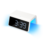 Зарядная станция с часами 15W Flame, белая