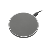 Беспроводное зарядное устройство с подсветкой 15W Аурис (Auris), серое