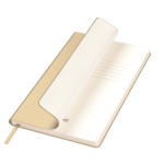 Ежедневник Спарк (Spark) недатированный, белое золото (с упаковкой, со стикерами)