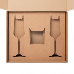 Доп. ложемент под свечу (арт. 73077)  + 2 бокала для шампанского в универсальную коробку (арт. 21006.020)