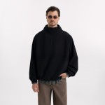 Ветровка (анорак) оверсайз унисекс RISSMAN, черная, размер M/L