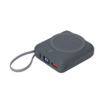 Внешний аккумулятор с подсветкой Риттер PD (Ritter PD) 10000mAh с функцией беспроводной зарядки 15W, серый