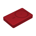 Внешний аккумулятор Атлантис Плюс PD (Atlantis PD Plus) 10000mAh с функцией беспроводной зарядки 15W, красный