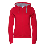 Толстовка женская STAN с капюшоном на молнии футер с начёсом 280, 17W,Красный (14/50) (44/S)