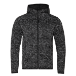 Толстовка унисекс STAN на молнии вязанный флис, 320,67, Чёрный меланж (120) (46/S)