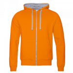 Толстовка мужская STAN с капюшоном на молнии футер без начёса 260, 61, Оранжевый (28) (50/L)