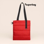 Шоппер Superbag Bubble, с магнитной кнопкой красный с чёрным