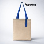 Шоппер Superbag Light, с внутренним креплением (полукольцо) неокрашенный с синим