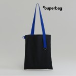 Шоппер Superbag black чёрный с синим