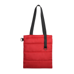 Шоппер Superbag Bubble, стёганый, без застёжки красный с чёрным