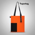 Шоппер Superbag Color оранжевый с чёрным