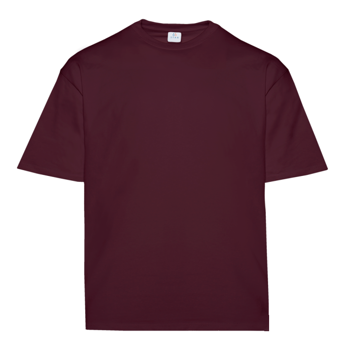 Футболка унисекс оверсайз STAN хлопок  240, 56, Бордовый (66) (50/L)
