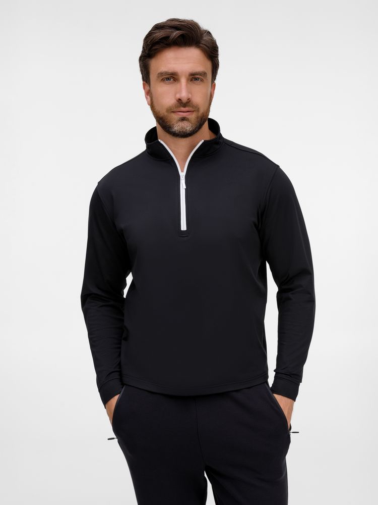 Свитшот на молнии из бифлекса Morfiss, черный, размер XL/XXL