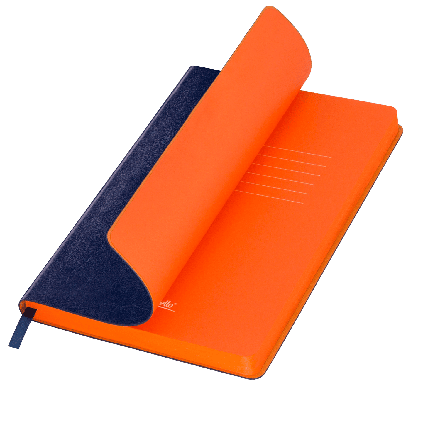 Ежедневник River side недатированный, синий/оранжевый (с упаковкой, со стикерами)