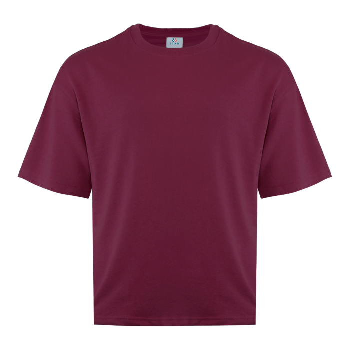 Футболка унисекс оверсайз STAN хлопок/полиэстер 260, 40, Бордовый (661) (50/L)