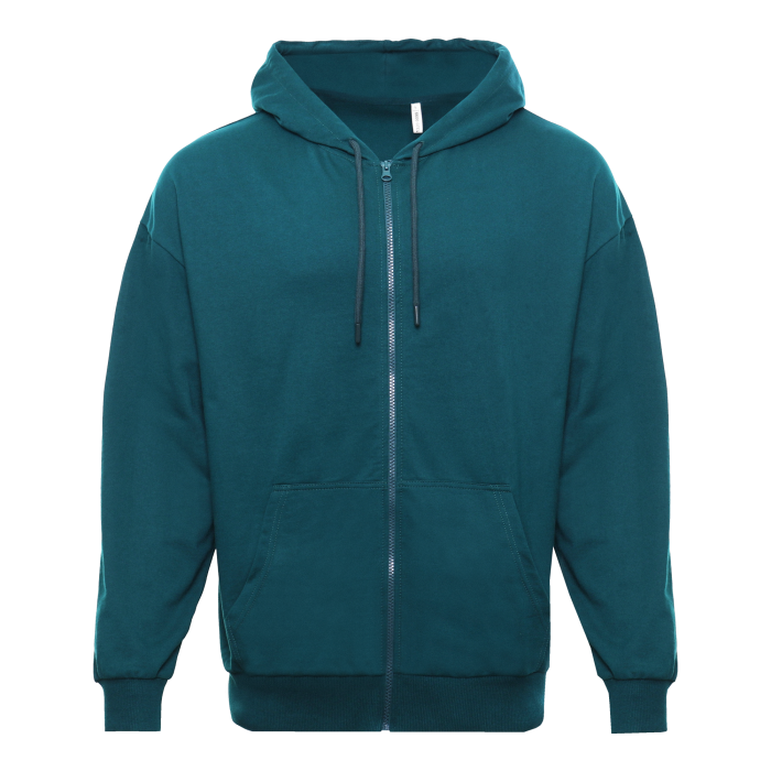 Толстовка мужская STAN с капюшоном на молнии футер без начёса 240, 99, Темно-зеленый (130) (50/L)