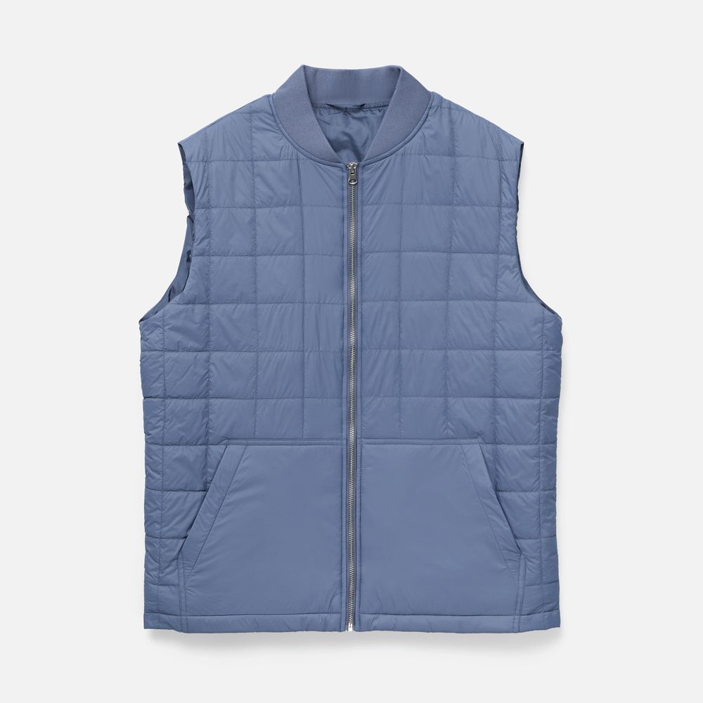 Жилет унисекс Warmbridge, синий (джинс), размер L