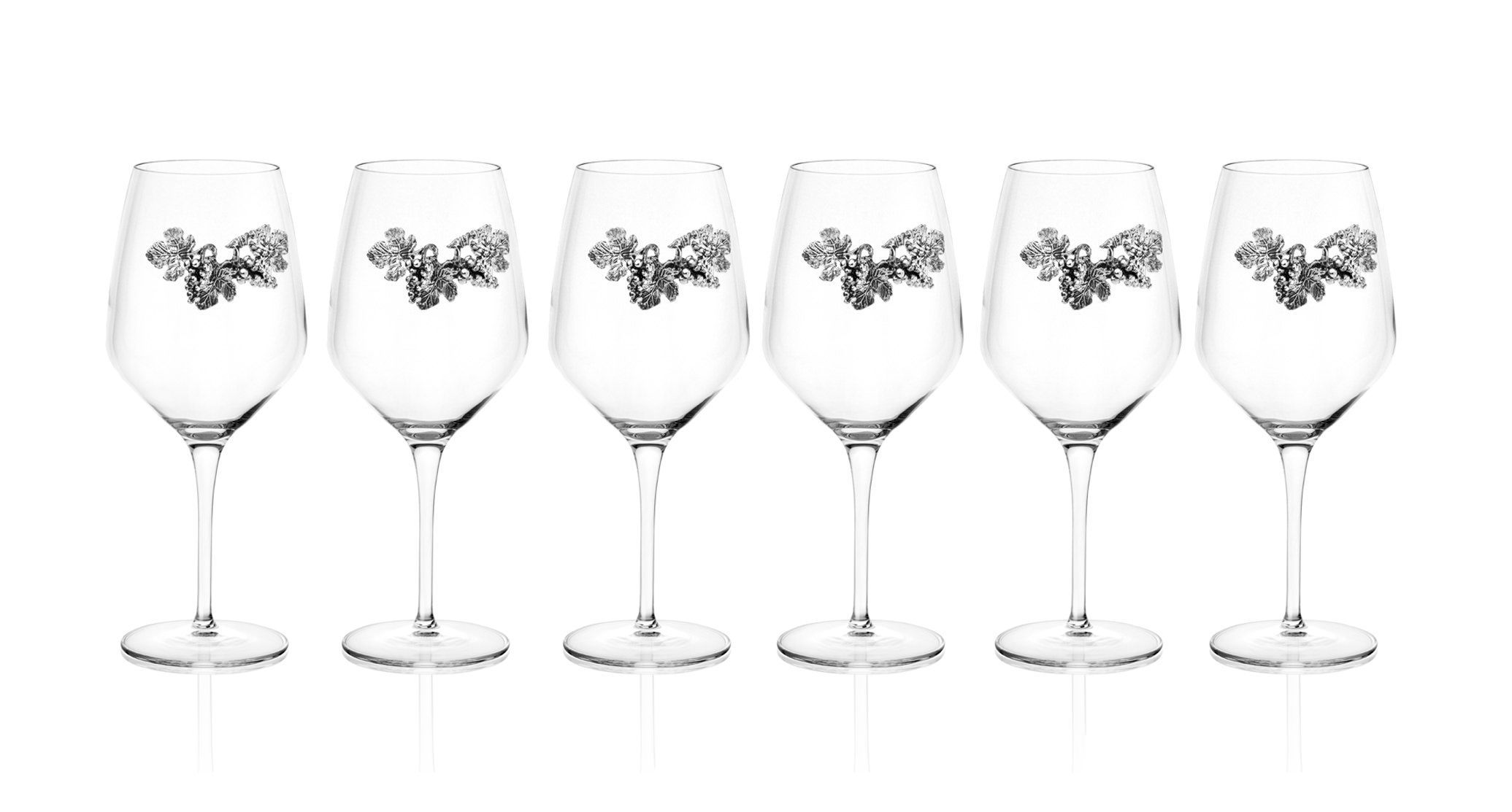 Комплект бокалов для красного вина 6 шт  UVA BLACK в подарочной упаковке