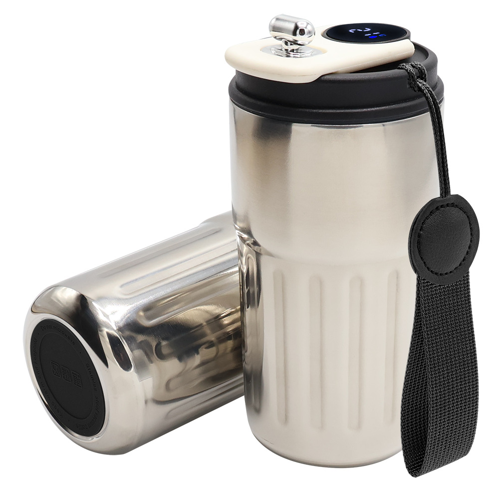 Термокружка Ashly To Go, серебристая/чёрная