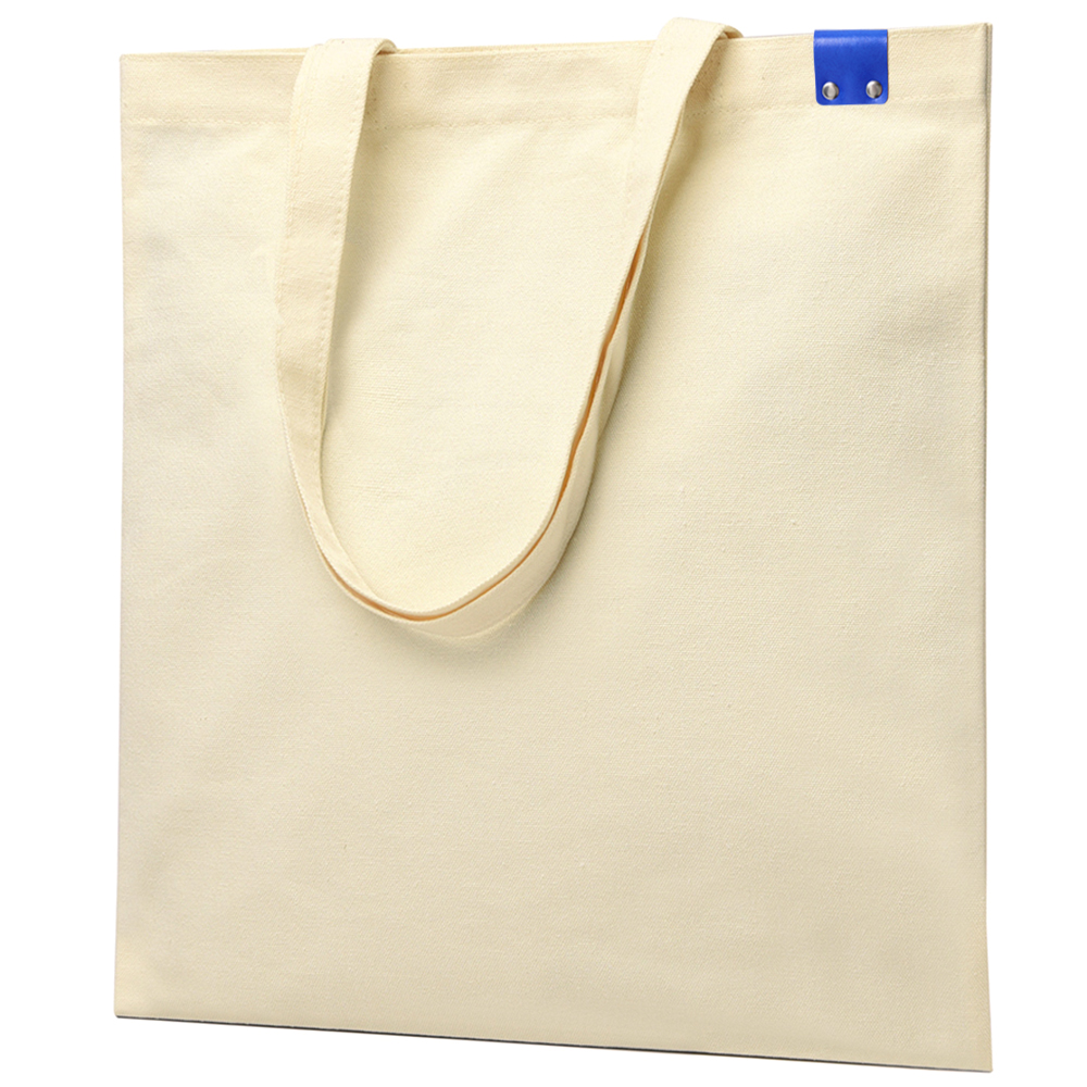 Сумка для покупок IVORY 325 г/м² с PU нашивкой, синий