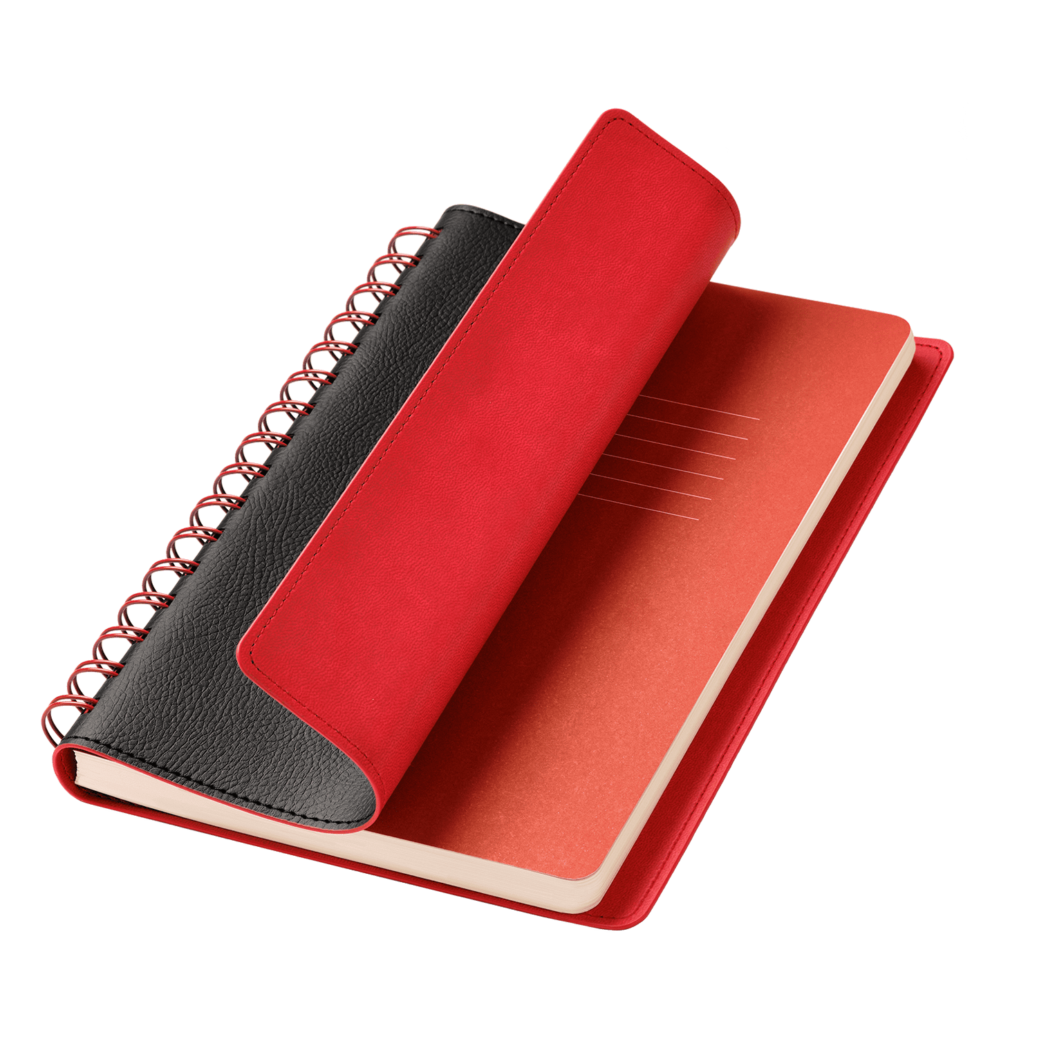 Ежедневник Vista недатированный, черный/красный