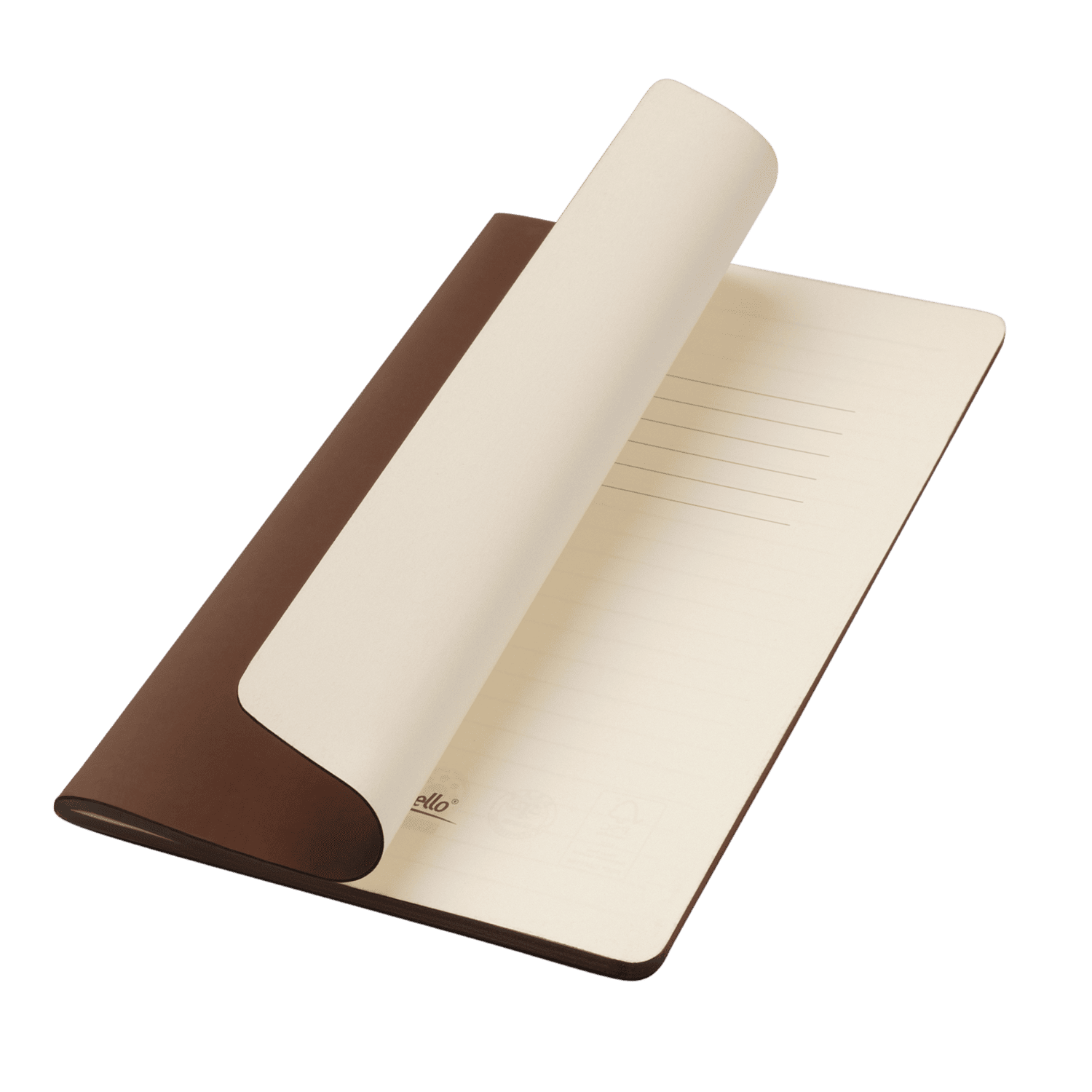 Блокнот Alpha slim, коричневый