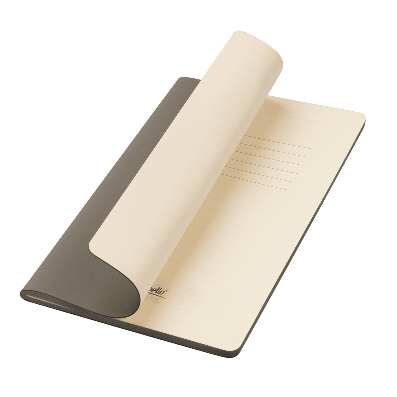 Блокнот Alpha slim, серый