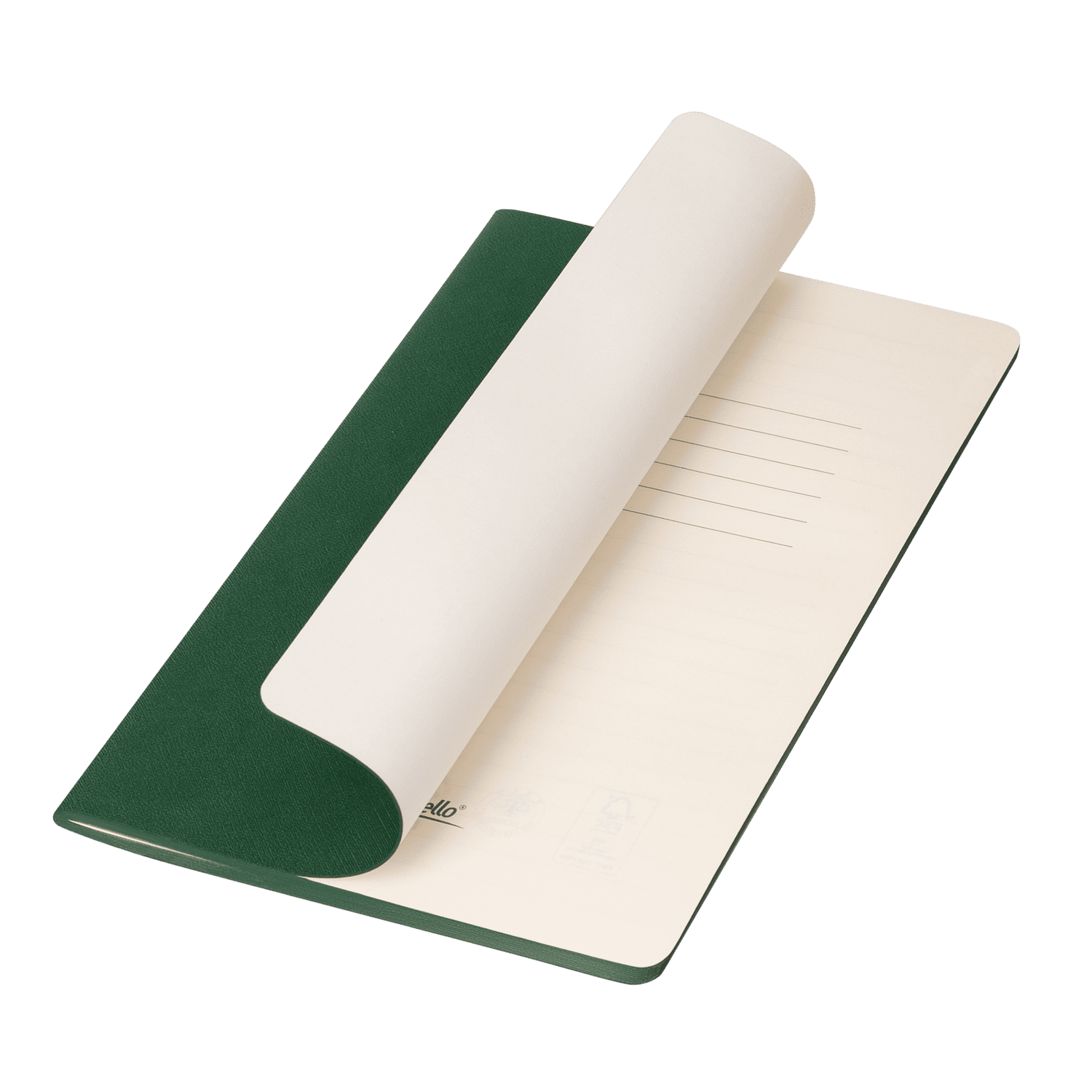 Блокнот Corsa slim, зеленый