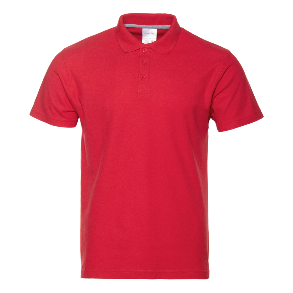 Рубашка поло унисекс STAN хлопок/полиэстер 185, 104, Красный (14) (44/XS)