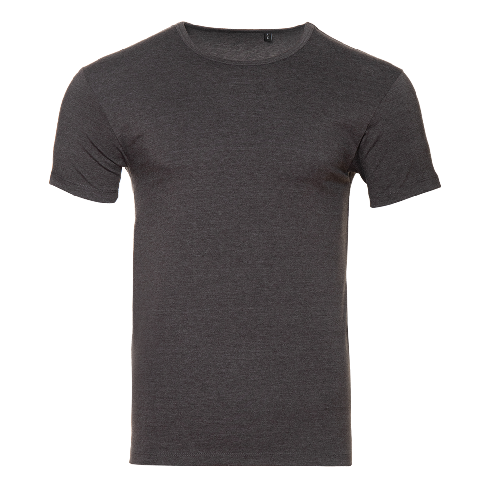 Футболка мужская STAN хлопок/эластан  180, 37, Тёмный меланж (60) (44/XS)