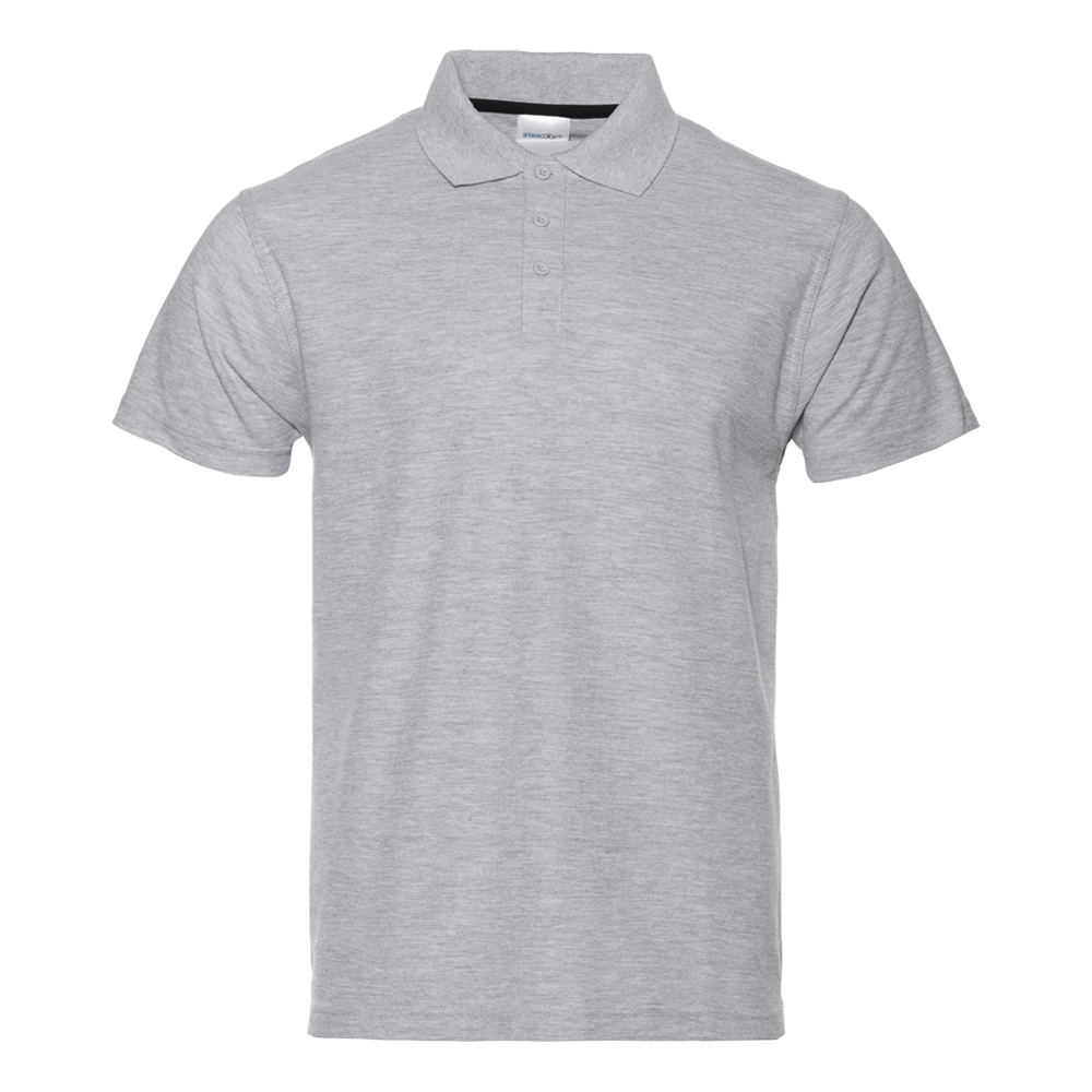 Рубашка поло унисекс STAN хлопок/полиэстер 185, 04, Серый меланж (50) (58/4XL)
